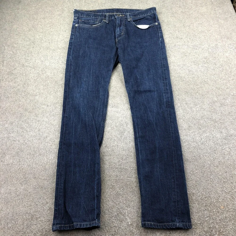 Levis 510 Jeans Mens 34x32 Blue Medium Wash Slim Skinny Denim Pants Casual